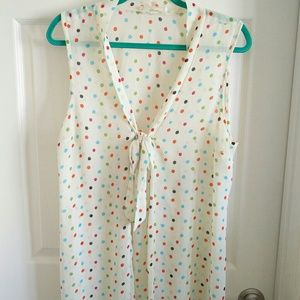 Modcloth Tie Front Top